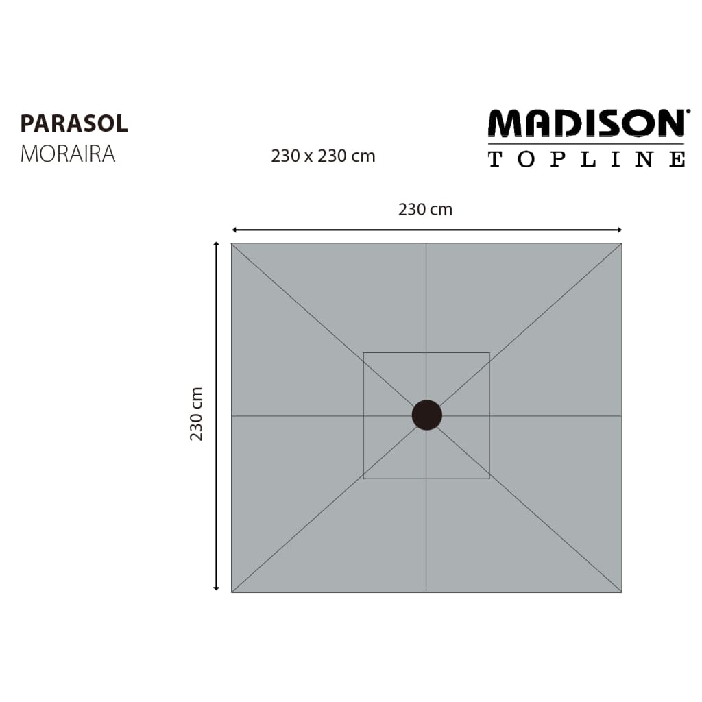 Madison Parasol Moraira 230x230 cm Taupe