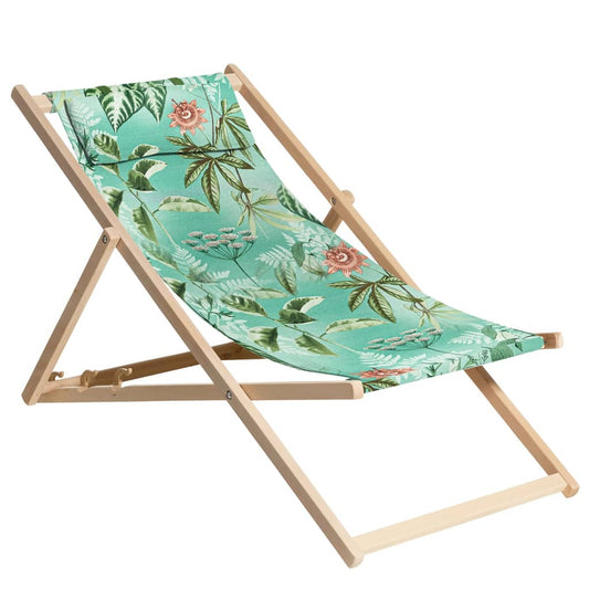 Madison Wooden Beach Chair Mauel 55x90x87 cm Blue