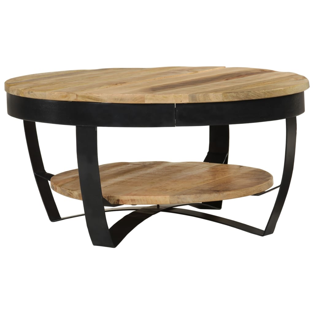 Coffee Table Solid Rough Mango Wood 65x32 cm