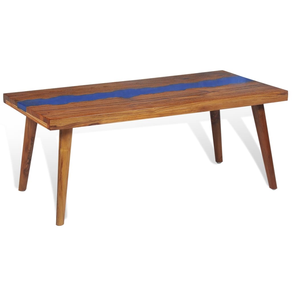 Coffee Table Teak Resin 100x50x40 cm