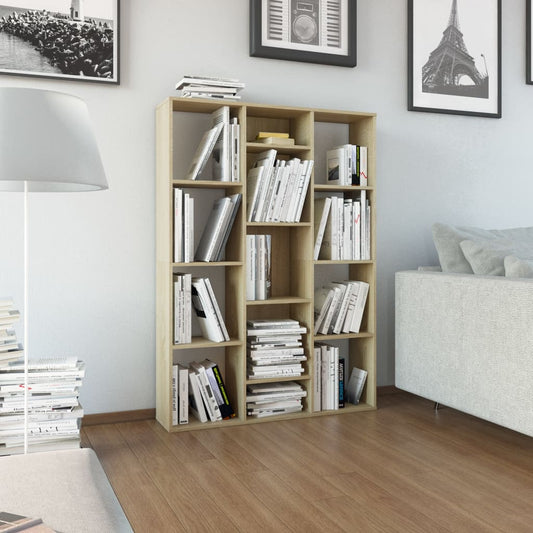 Room Divider/Book Cabinet Sonoma Oak 100x24x140 cm Engineered Wood