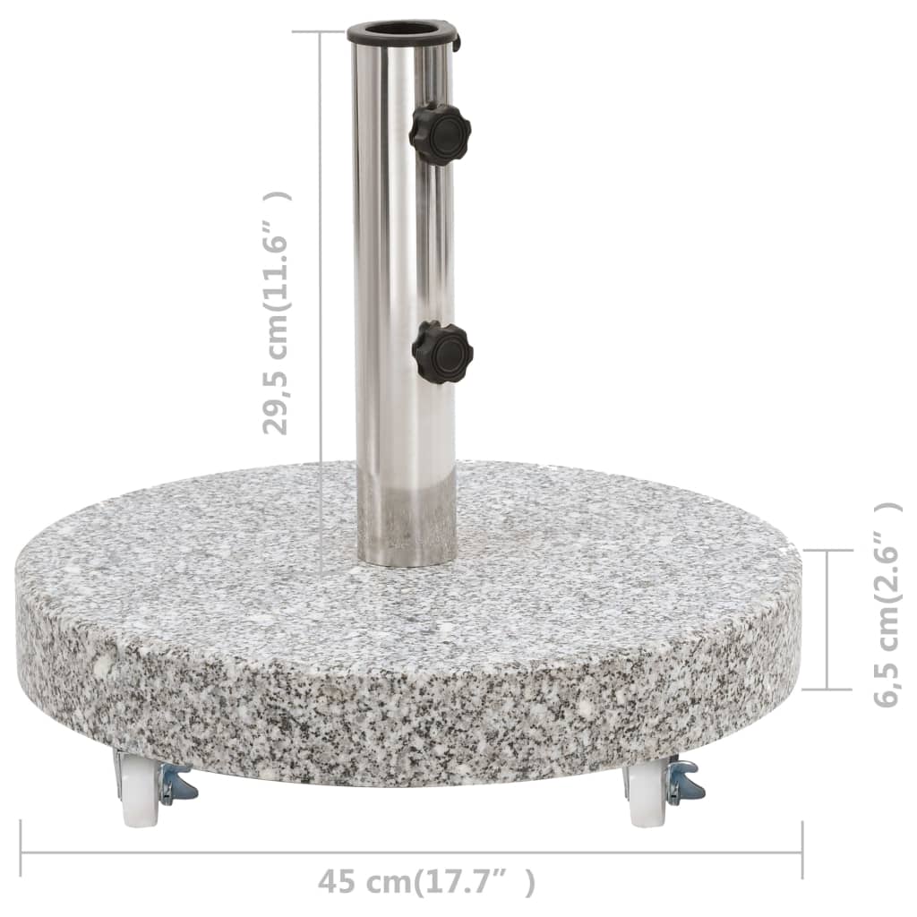 Parasol Base Granite 30 kg Round Grey