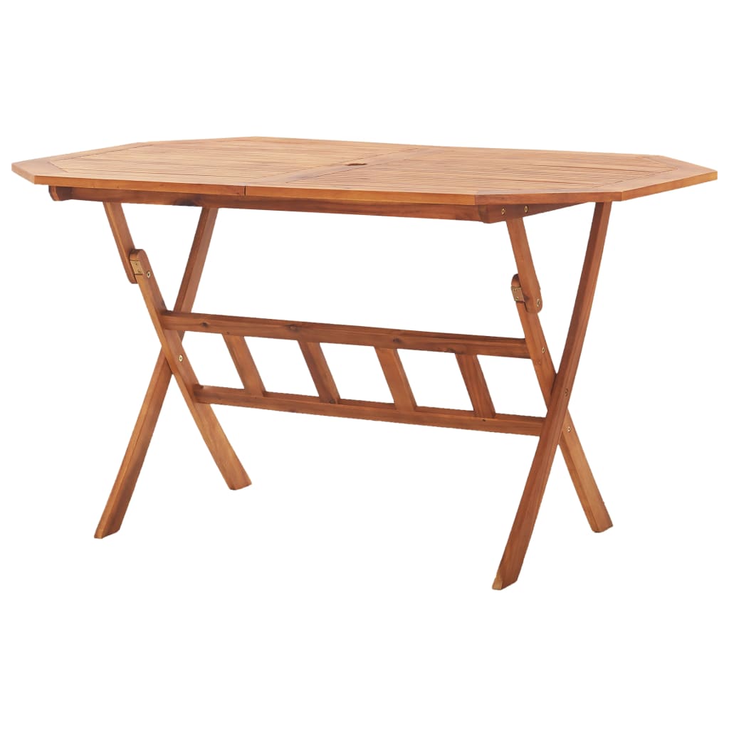 Folding Garden Table 135x85x75 cm Solid Acacia Wood