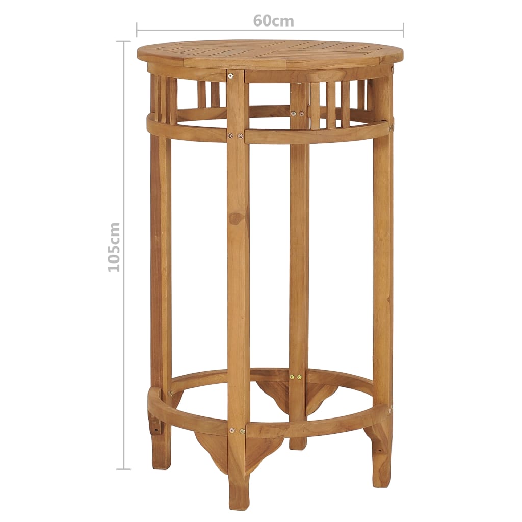 Bar Table ? 60 cm Solid Teak Wood