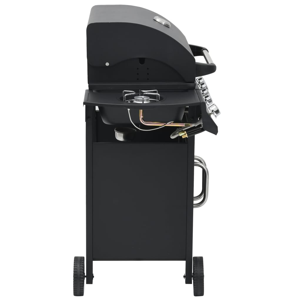 Gas Barbecue Grill 4+1 Cooking Zone Black Steel
