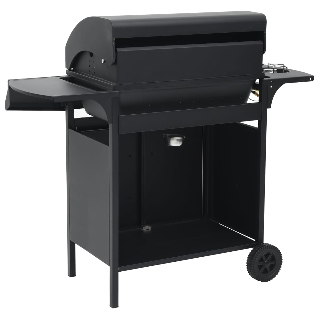 Gas Barbecue Grill 4+1 Cooking Zone Black Steel