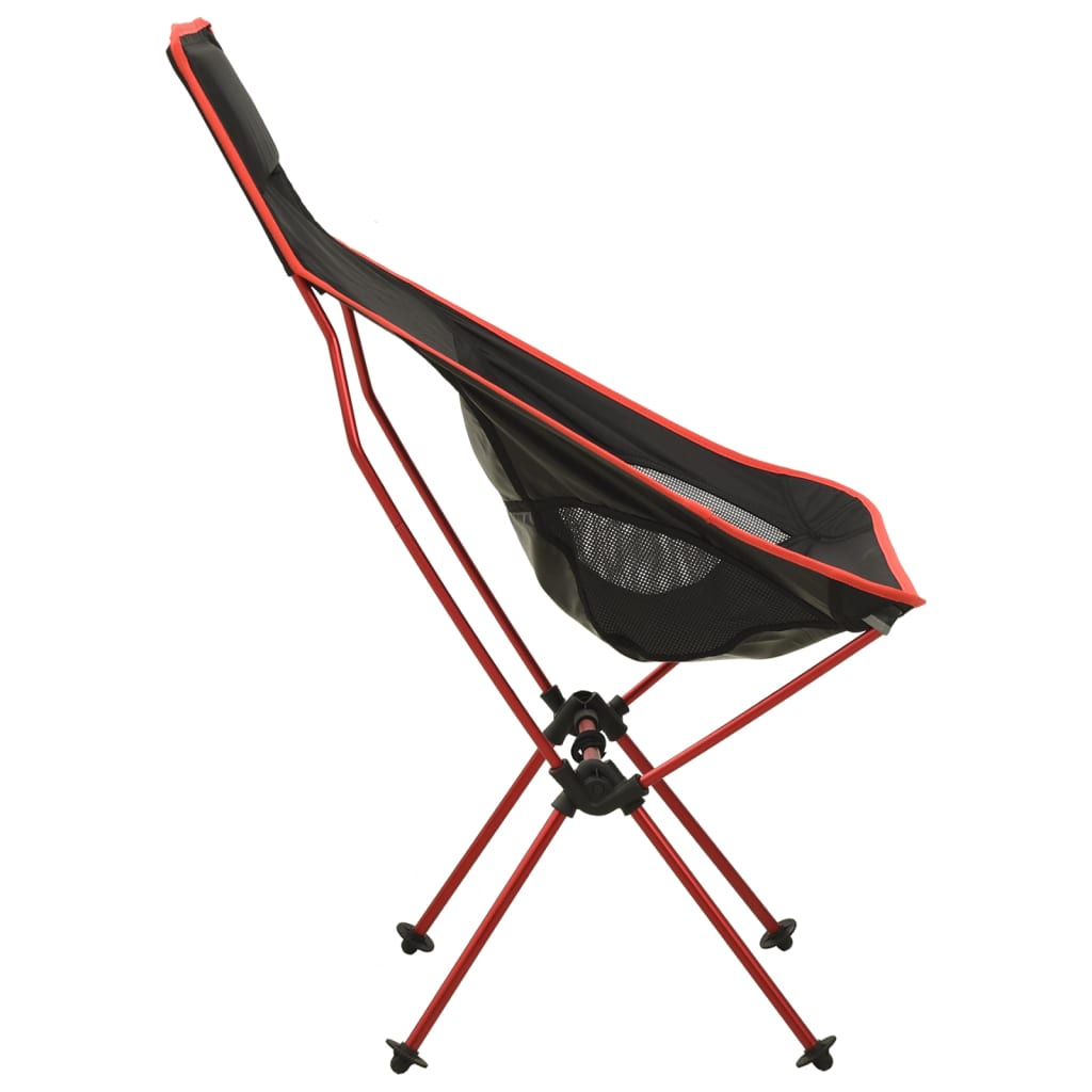 Foldable Camping Chair PVC and Aluminium Black