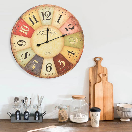 Vintage Wall Clock Colourful 60 cm