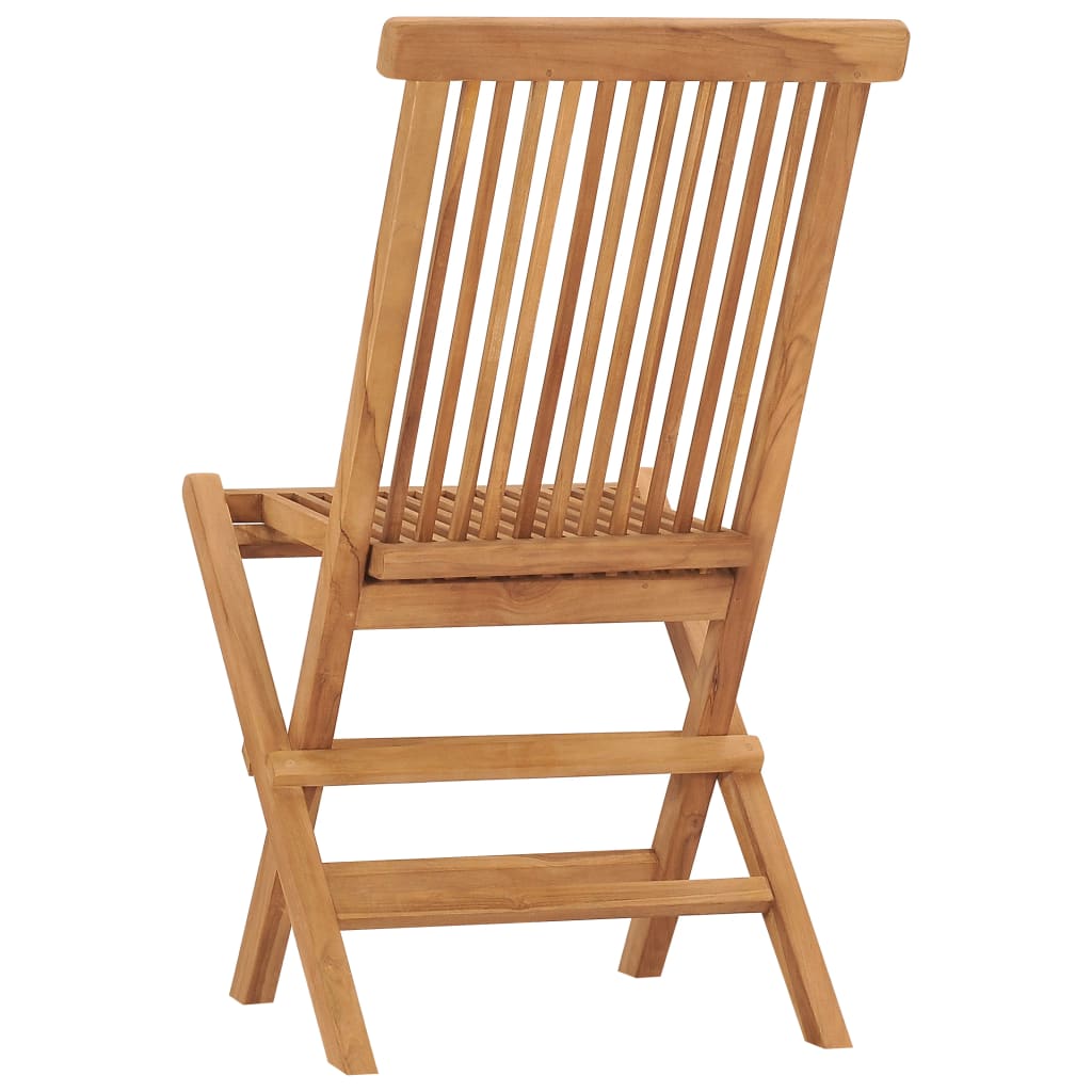 Folding Garden Chairs 2 pcs Solid Teak Wood