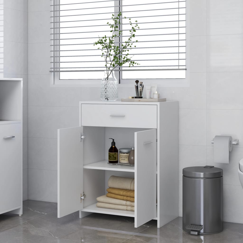 Bathroom Cabinet White 60x33x80 cm Engineered Wood