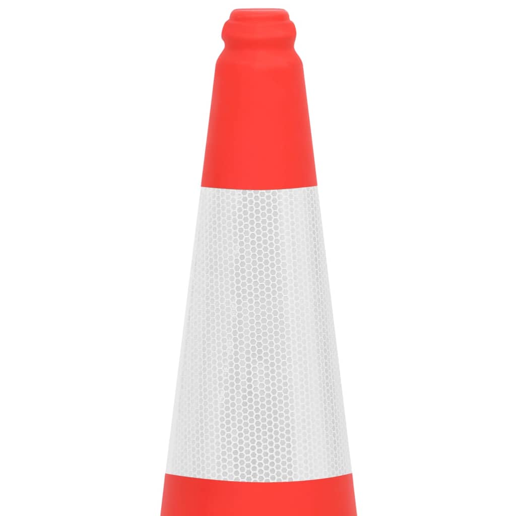 Reflective Traffic Cones with Heavy Bases 10 pcs 75 cm