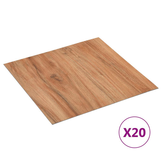 Self-adhesive Flooring Planks 20 pcs PVC 1.86 m² Light Wood