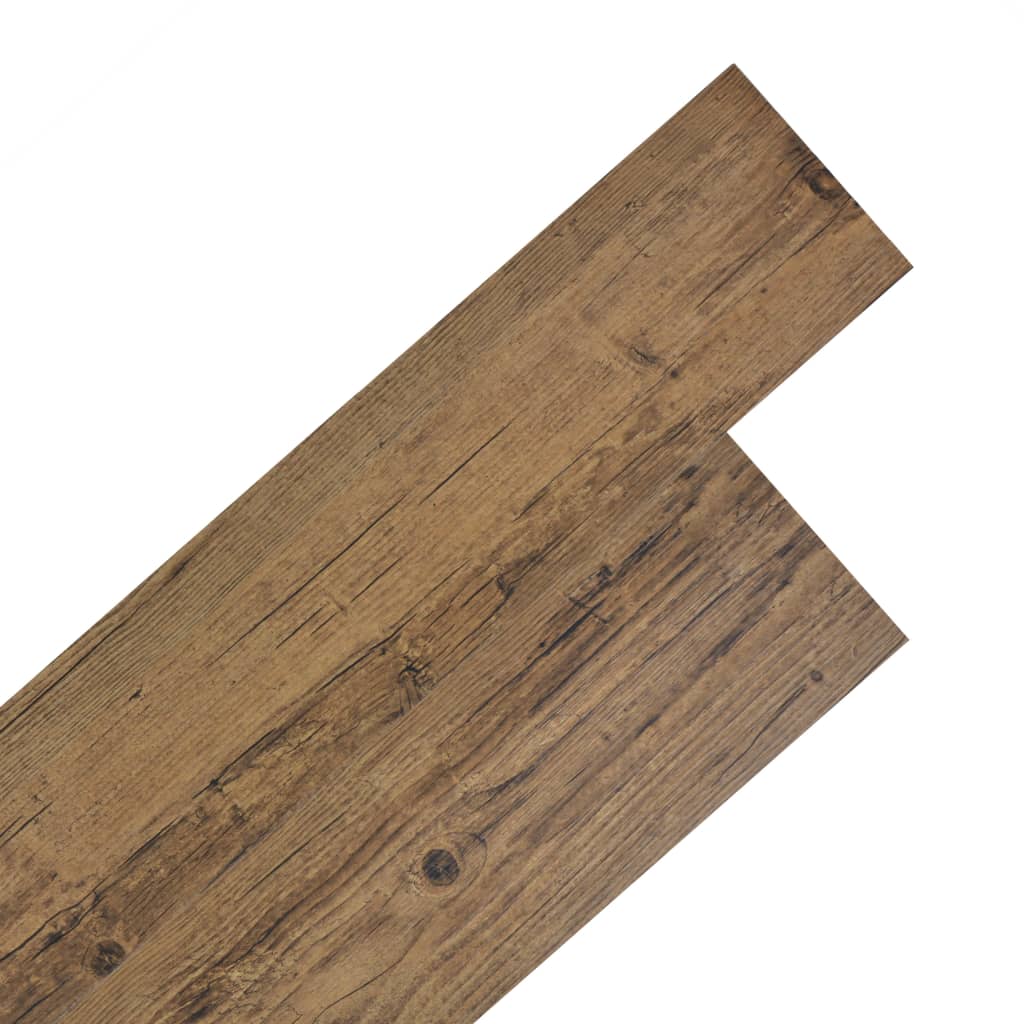 Self-adhesive PVC Flooring Planks 5.21 m? 2 mm Walnut Brown