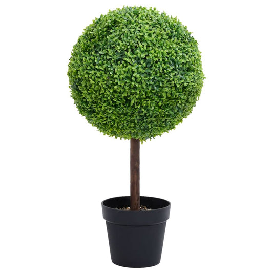 Artificial Boxwood Plant with Pot Ball Shaped Green 71 cm