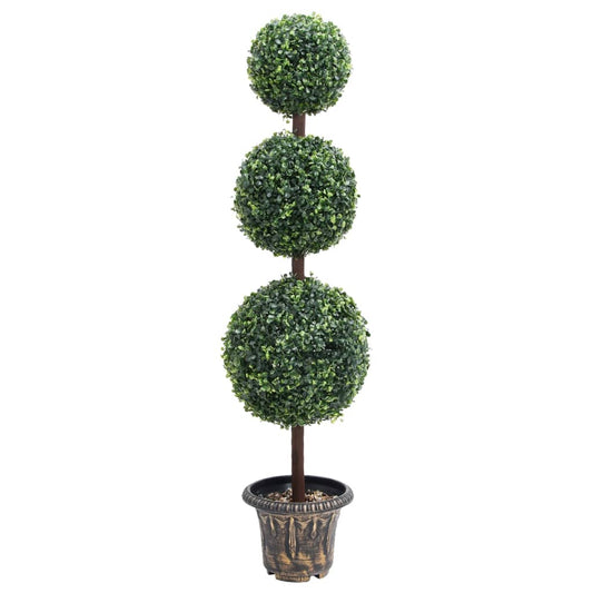 Artificial Boxwood Plant with Pot Ball Shaped Green 118 cm