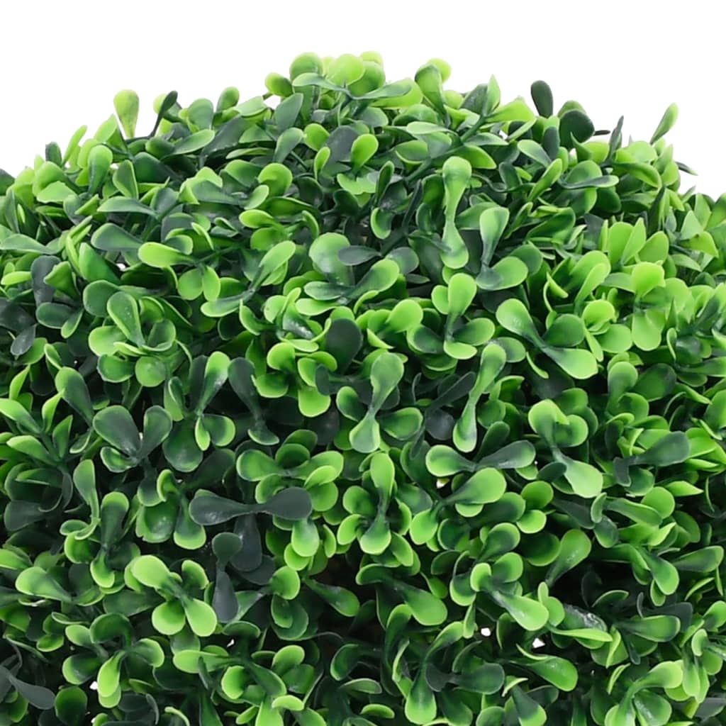 Artificial Boxwood Plants 2 pcs with Pots Ball Shaped Green 32 cm