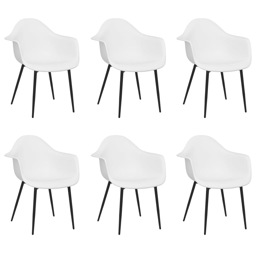 Dining Chairs 6 pcs White PP