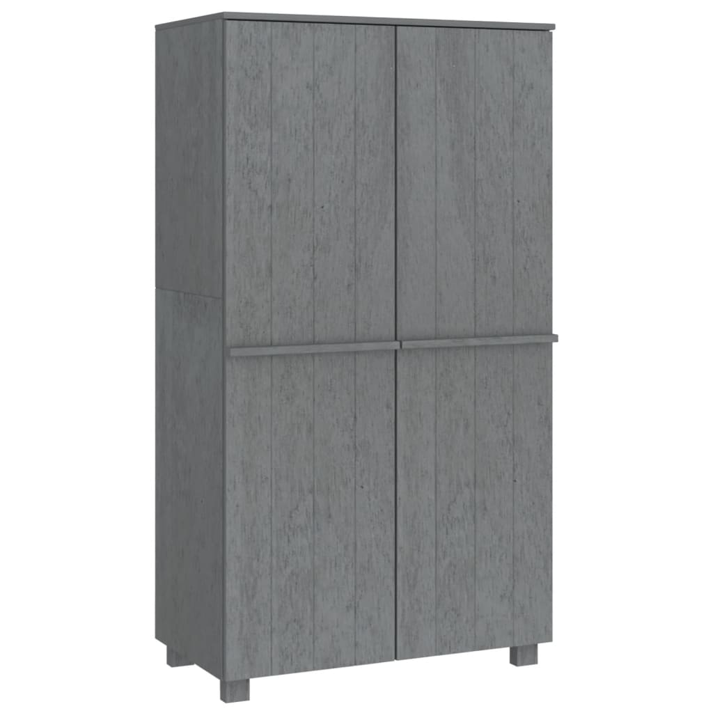 Wardrobe HAMAR Dark Grey 89x50x180 cm Solid Wood Pine