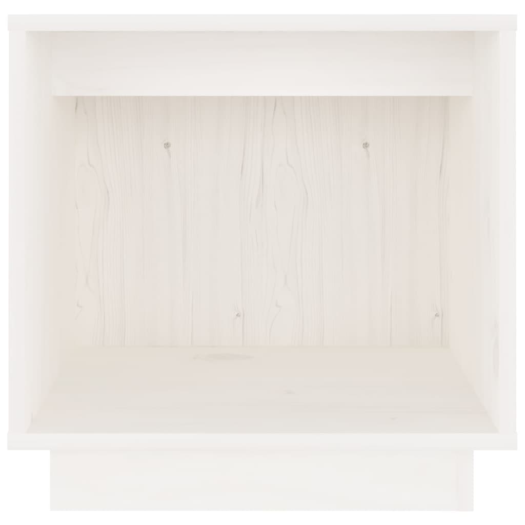 Bedside Cabinet White 40x30x40 cm Solid Wood Pine
