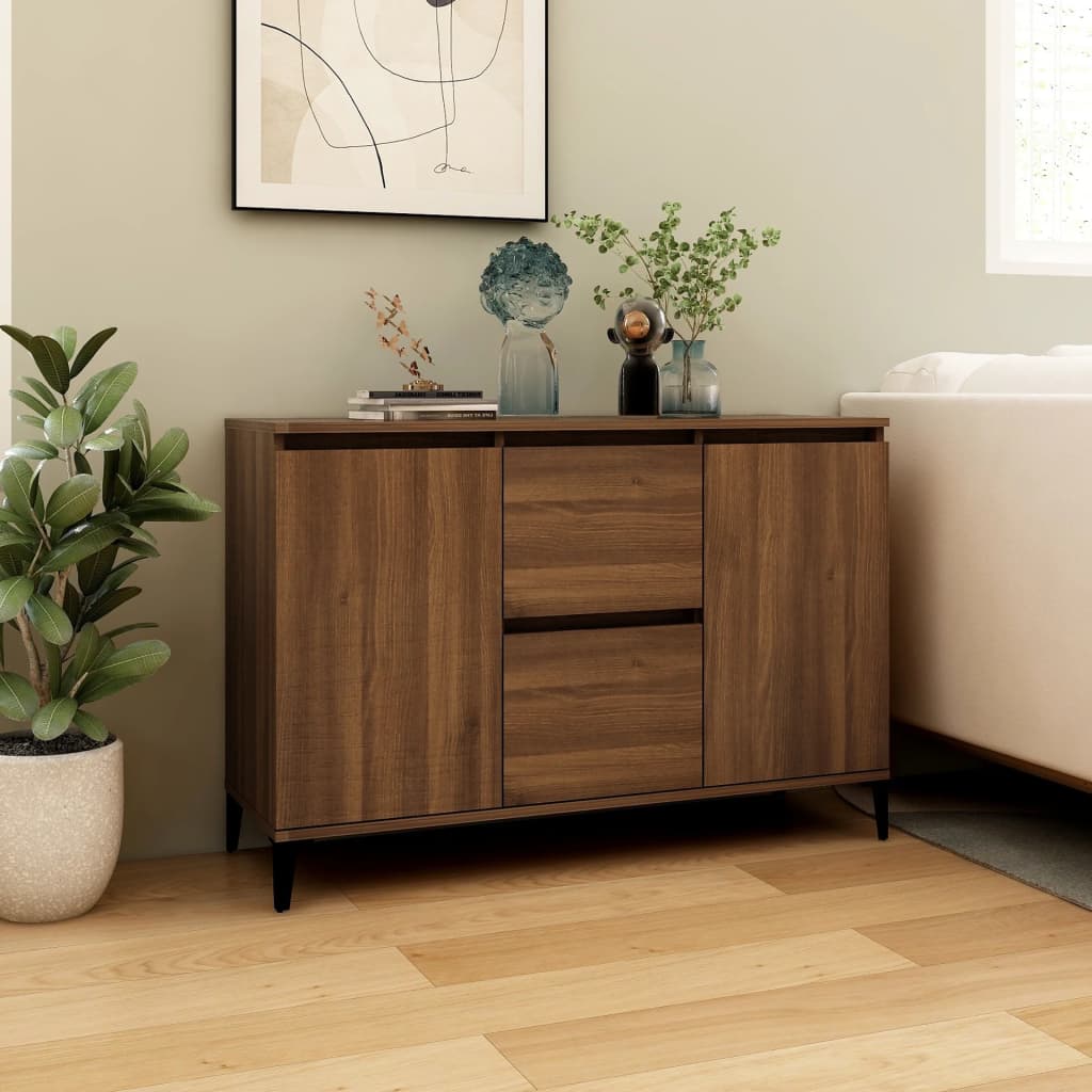 Sideboard Brown Oak 104x35x70 cm Engineered Wood
