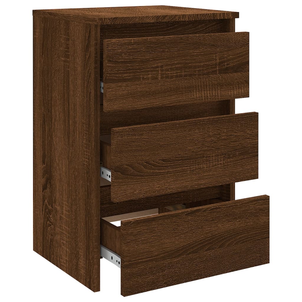 Bed Cabinets 2 pcs Brown Oak 40x35x62.5 cm Engineered Wood