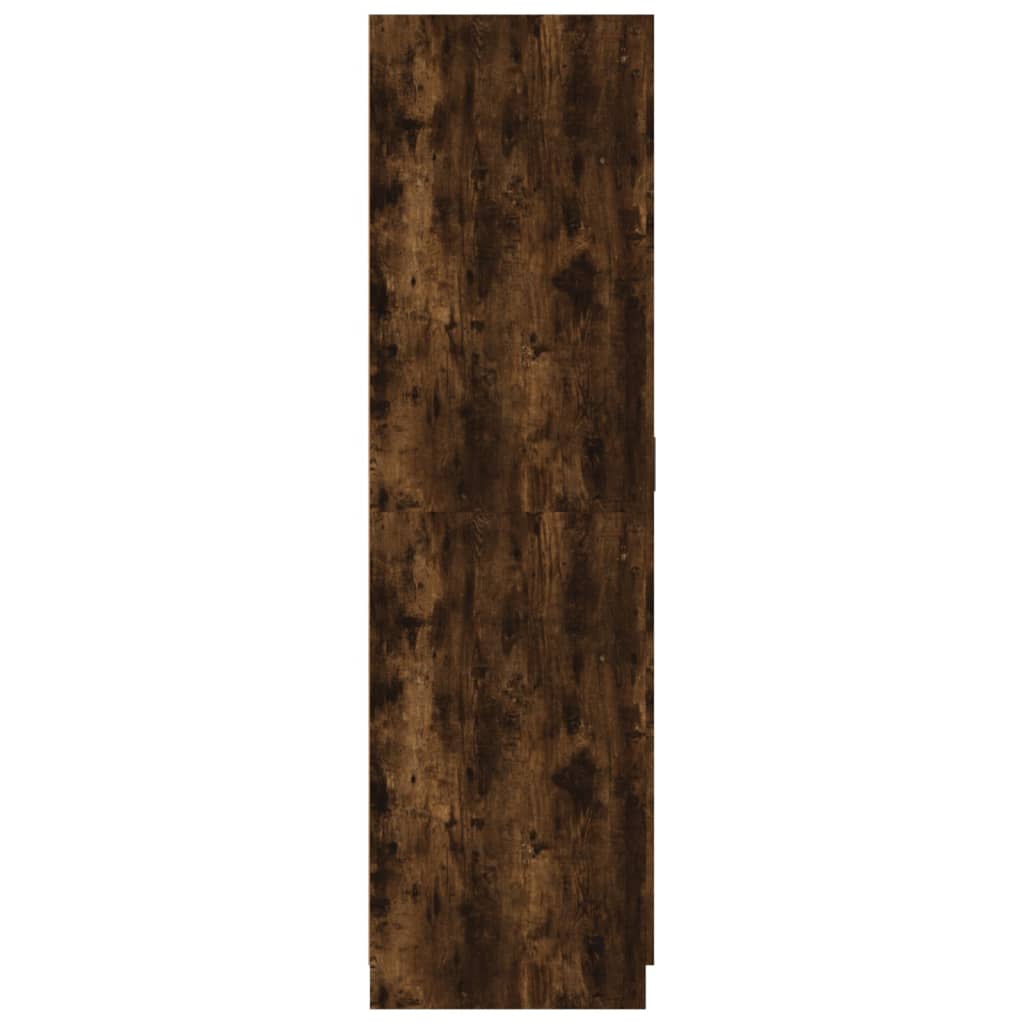 Wardrobe Smoked Oak 80x50x180 cm Engineered Wood