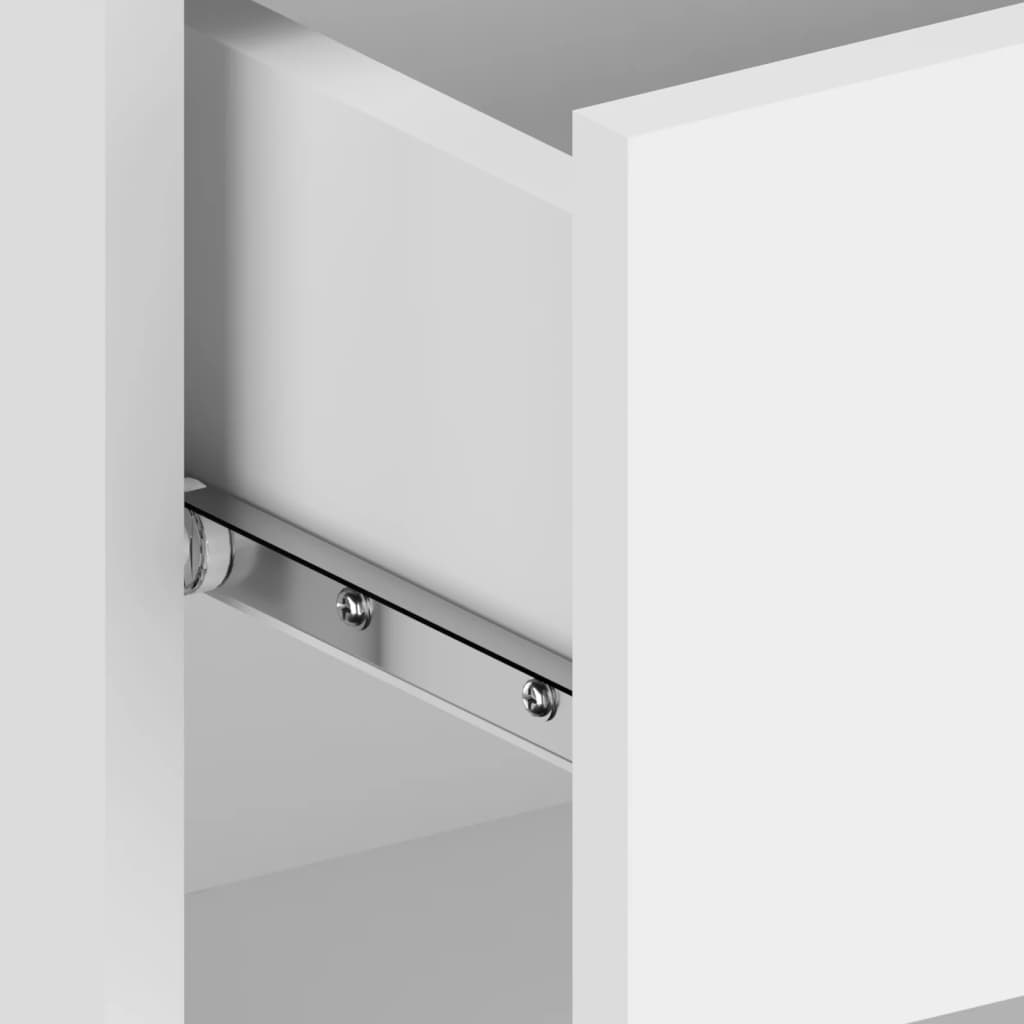 Wall-mounted Bedside Cabinets 2 pcs High Gloss White