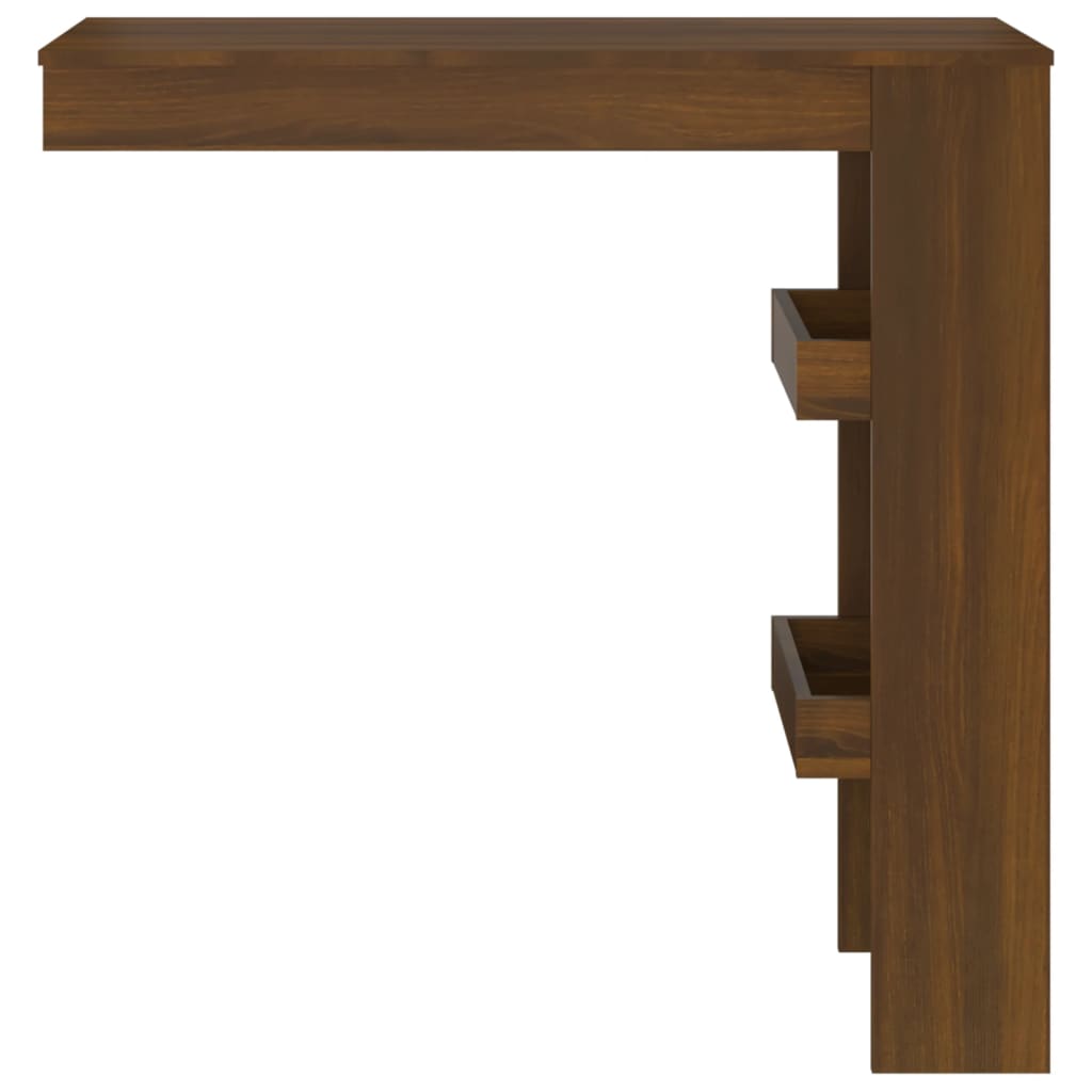 Wall Bar Table Brown Oak 102x45x103.5 cm Engineered Wood