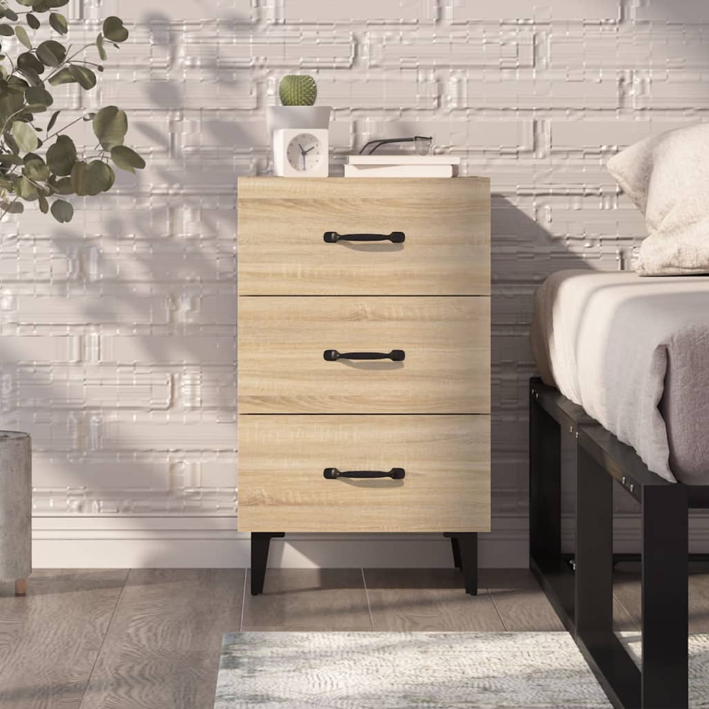 Bedside Cabinet Sonoma Oak 40x40x66 cm Engineered Wood