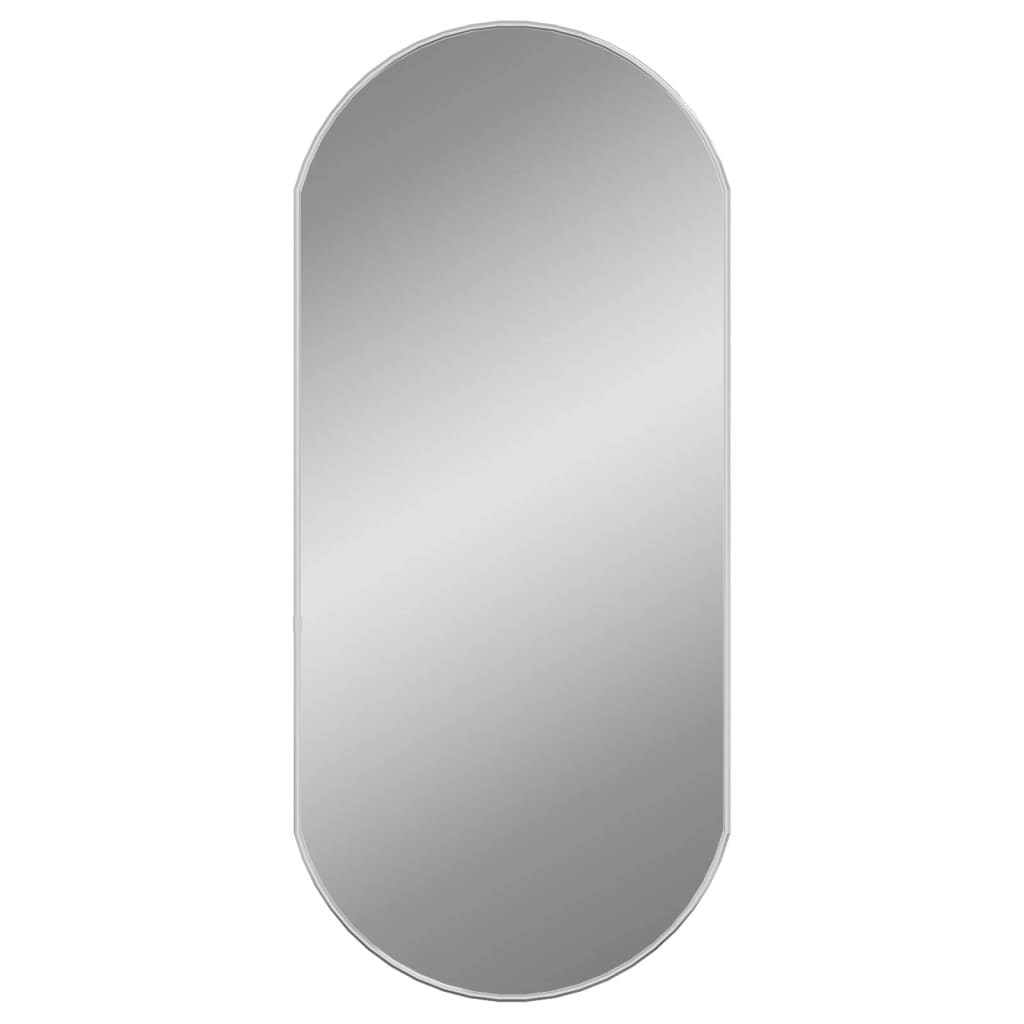 Wall Mirror Silver 90x40 cm Oval