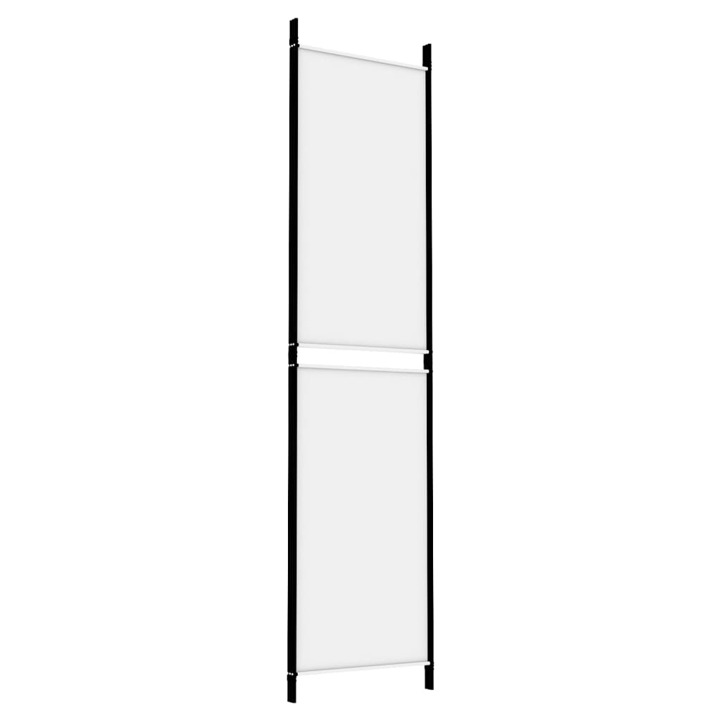 3-Panel Room Divider White 150x200 cm Fabric