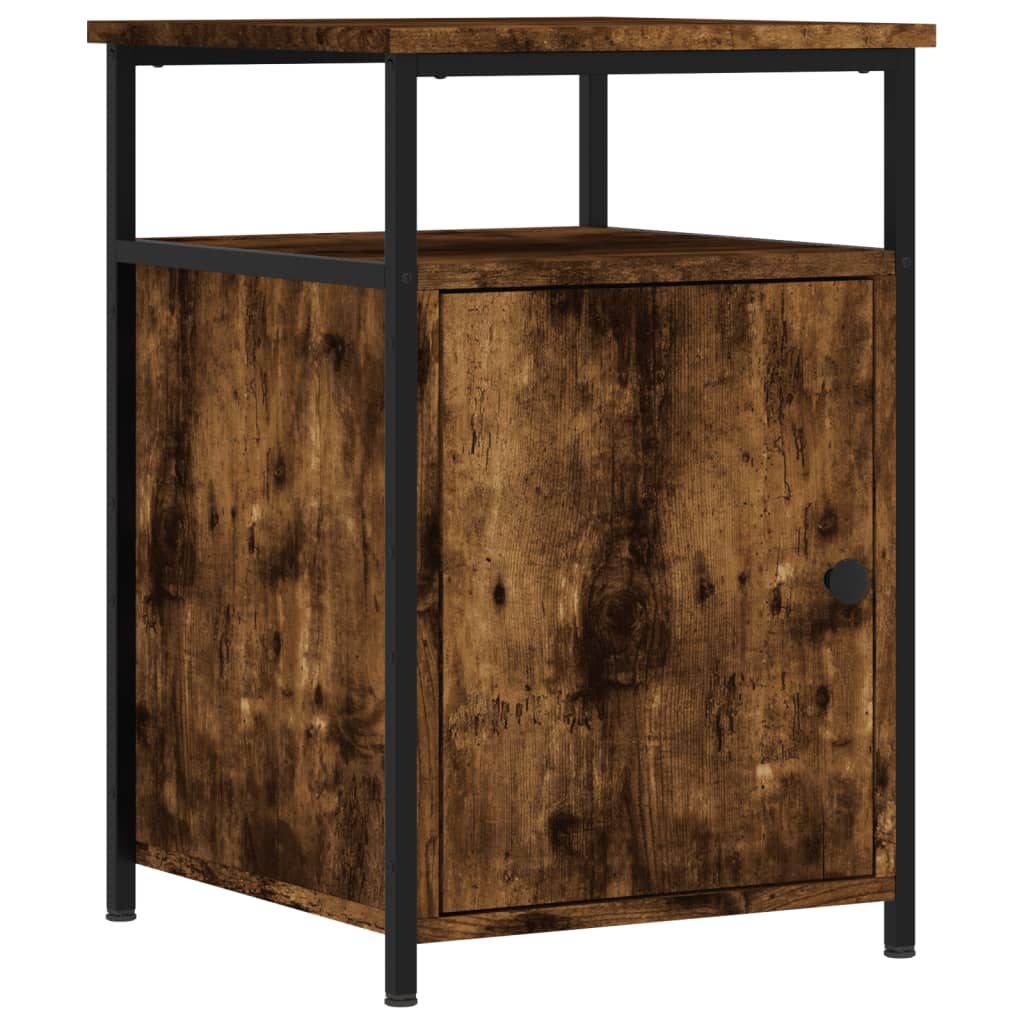 Bedside Cabinets 2 pcs Smoked Oak 40x42x60 cm Engineered Wood