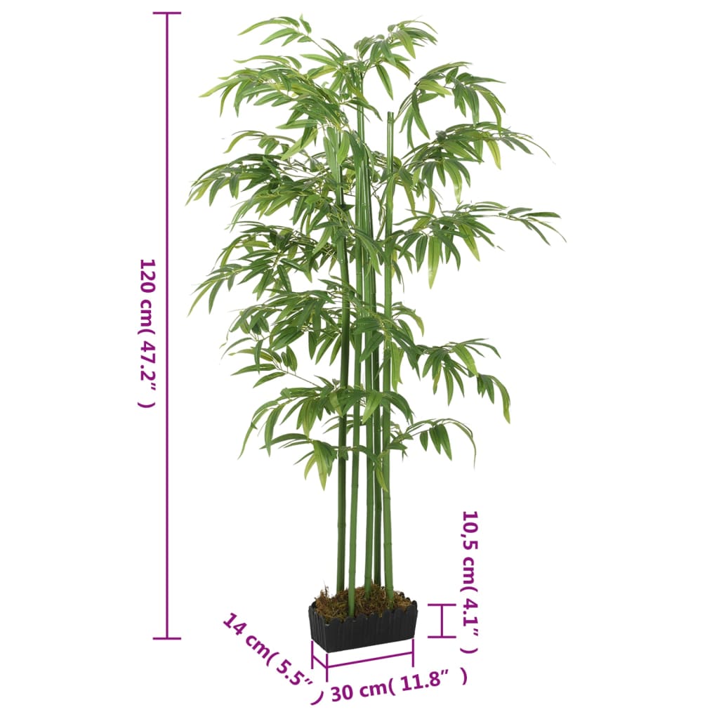 Artificial Bamboo Tree 384 Leaves 120 cm Green