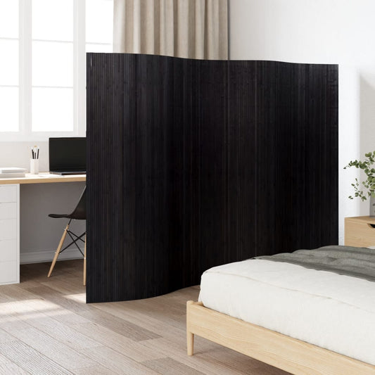 Room Divider Black 165x250 cm Bamboo