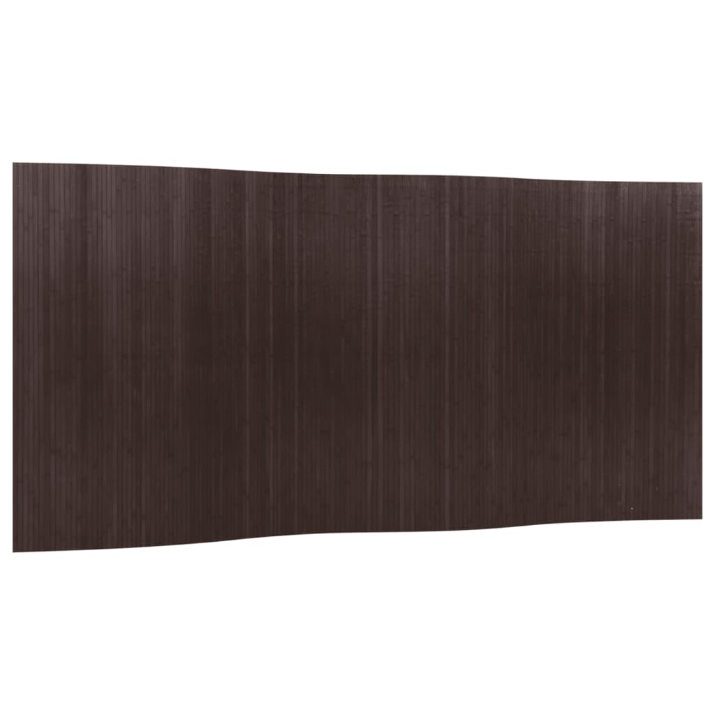 Room Divider Dark Brown 165x400 cm Bamboo