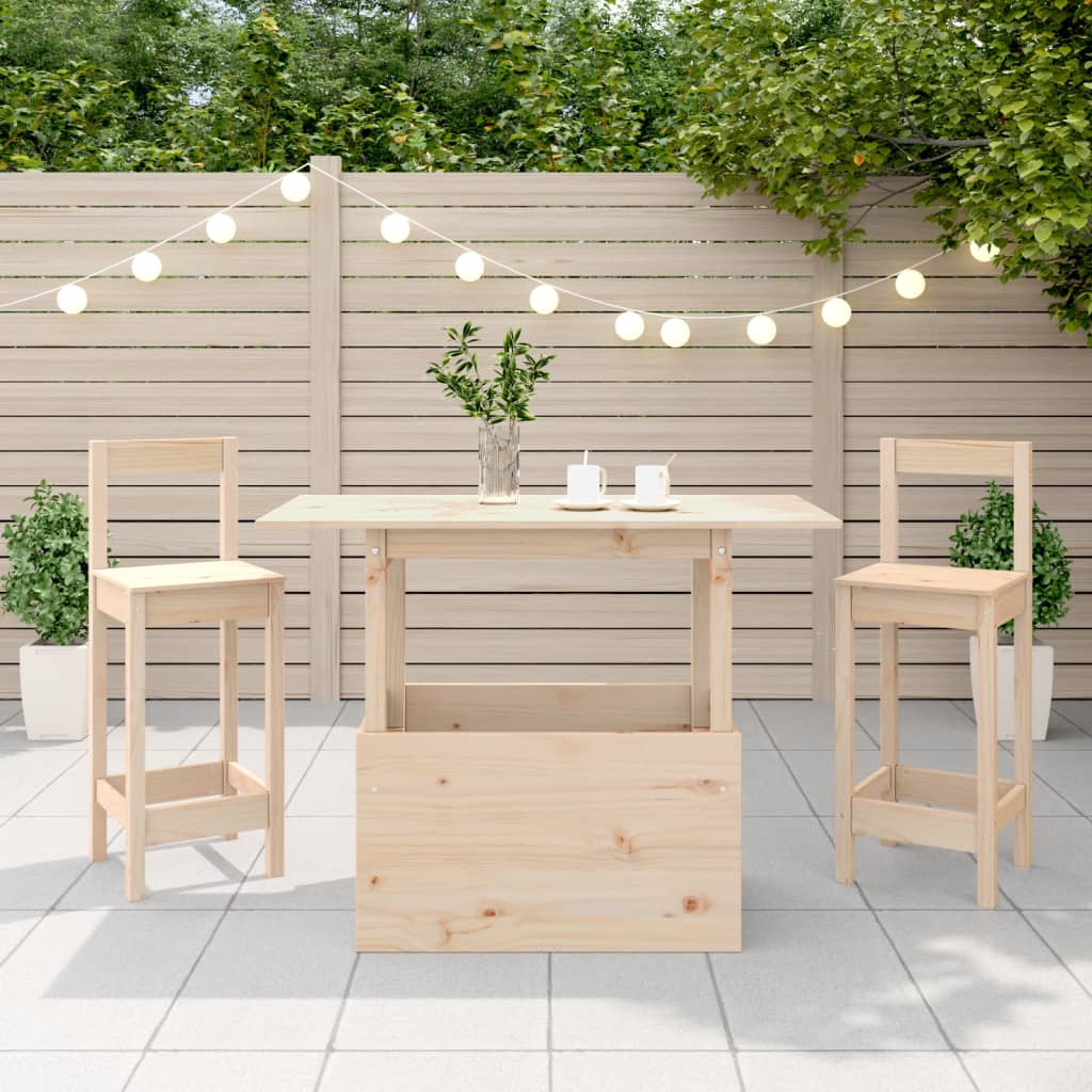 Garden Table 100x50x75 cm Solid Wood Pine