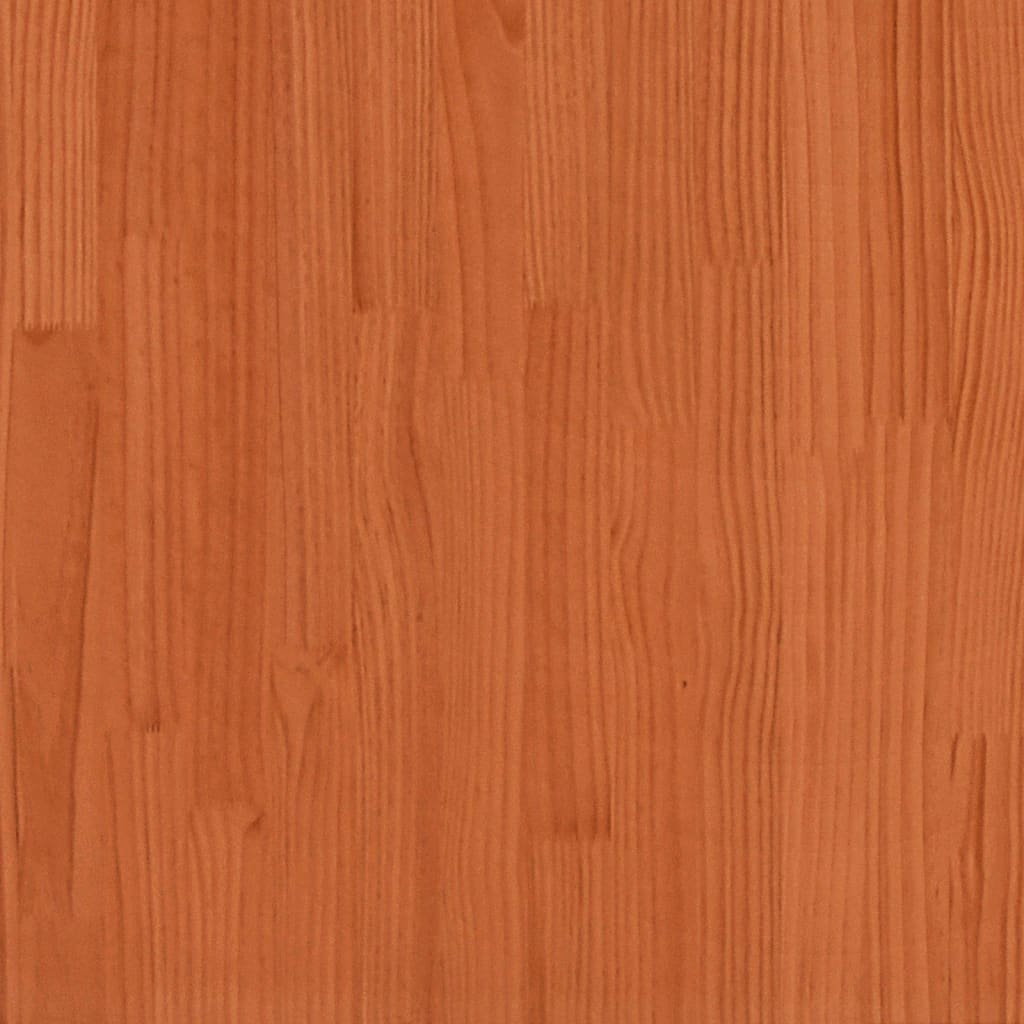 Garden Table Wax Brown 100x50x75 cm Solid Wood Pine