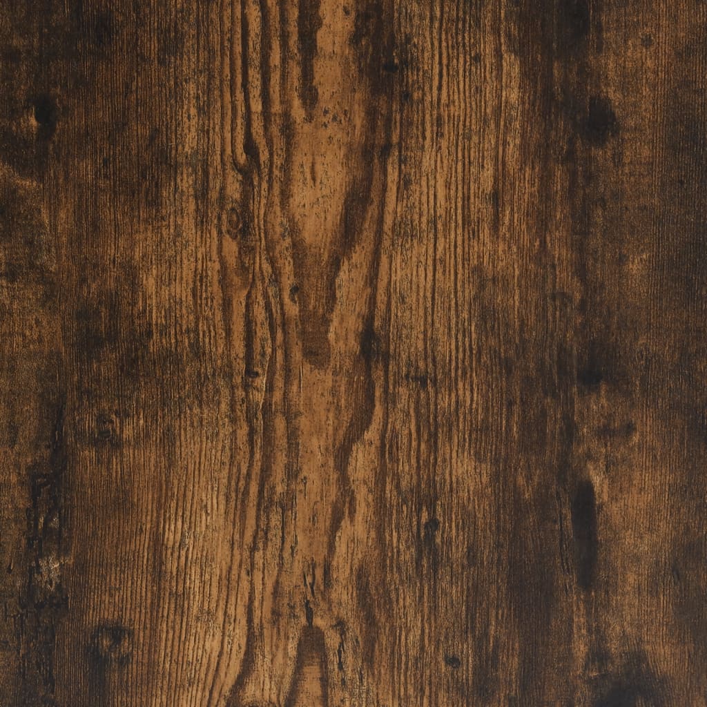 Coffee Table Smoked Oak 95x95x45 cm Engineered Wood and Metal