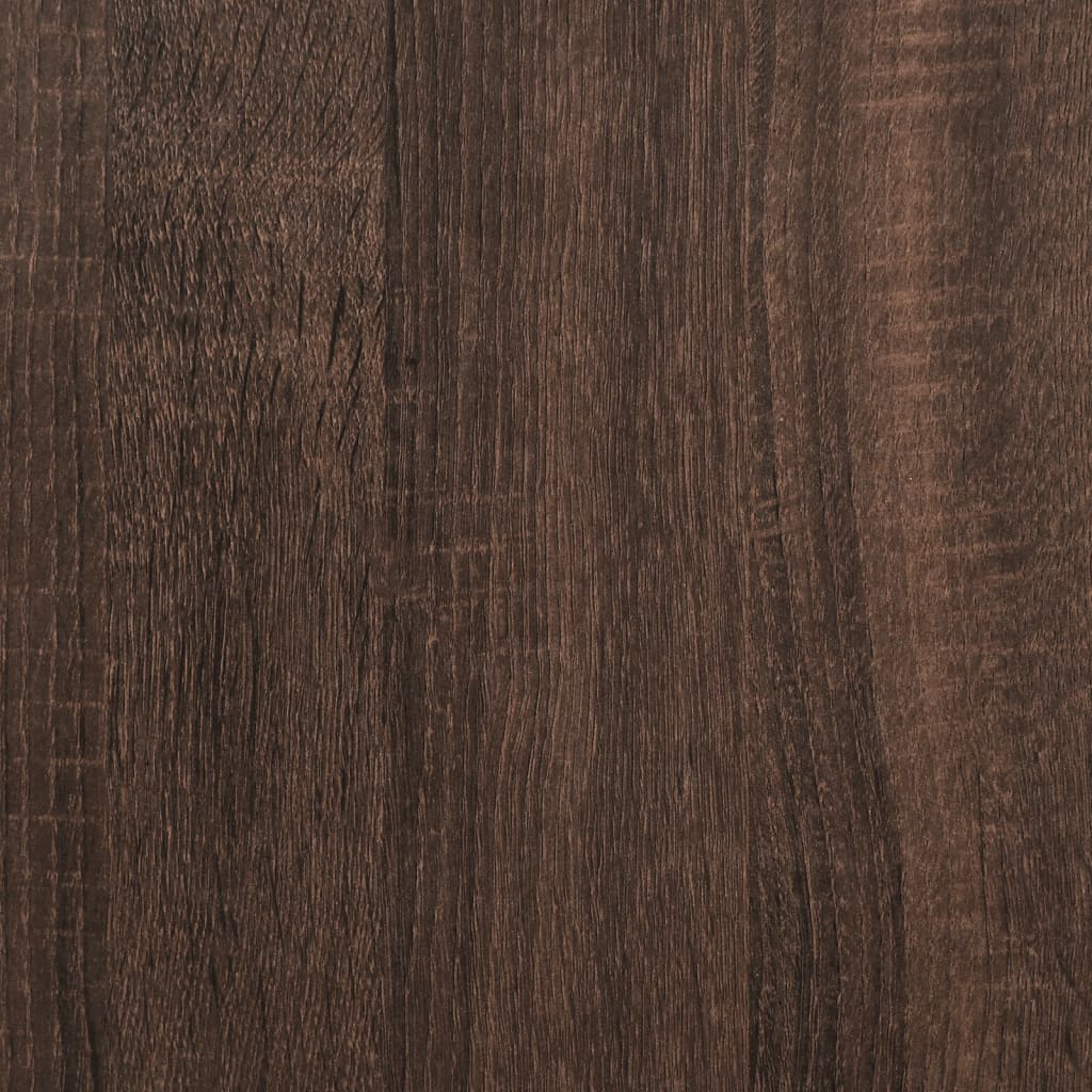Coffee Table Brown Oak 95x95x45 cm Engineered Wood and Metal