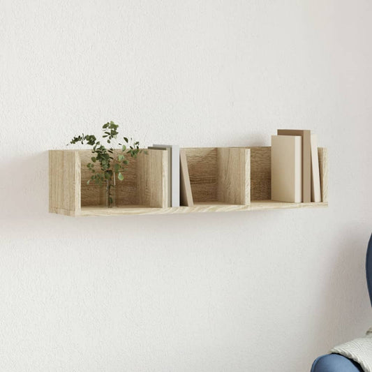 Wall Cabinet Sonoma Oak 75x18x16.5 cm Engineered Wood