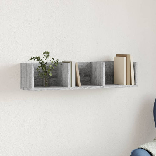 Wall Cabinet Grey Sonoma 75x18x16.5 cm Engineered Wood