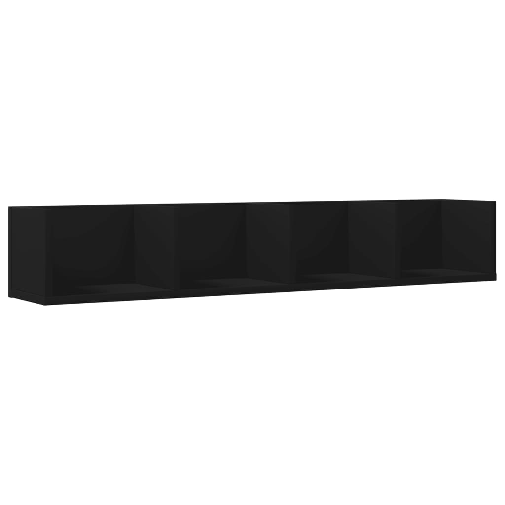 Wall Cabinet Black 99x18x16.5 cm Engineered Wood