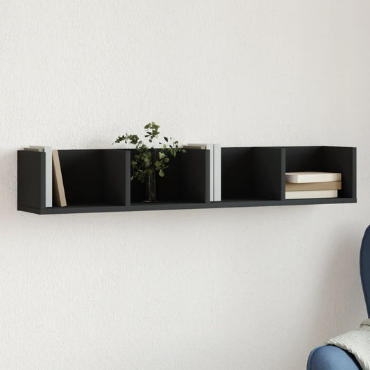 Wall Cabinet Black 99x18x16.5 cm Engineered Wood