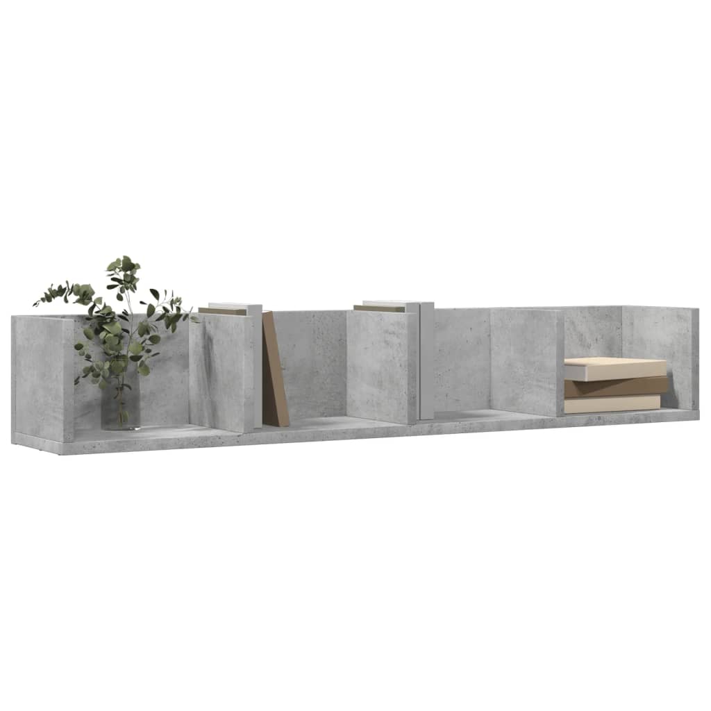 Wall Cabinet Concrete Grey 99x18x16.5 cm Engineered Wood
