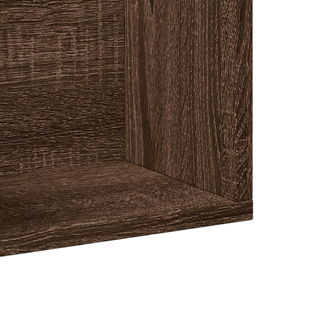 Wall Cabinets 2 pcs Brown Oak 99x18x16.5 cm Engineered Wood