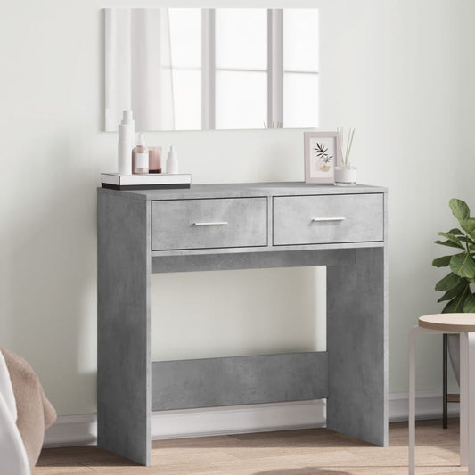 Dressing Table with Mirror Concrete Grey 80x39x80 cm