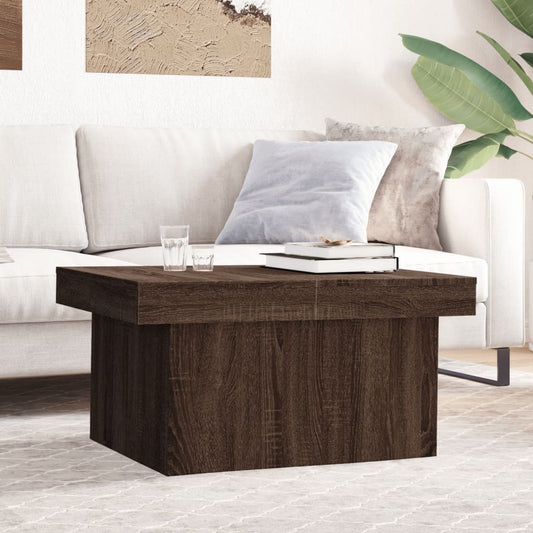Coffee Table Brown Oak 80x55x40 cm Engineered Wood