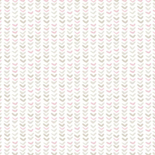 Noordwand Wallpaper Mondo baby Small Harts White and Pink