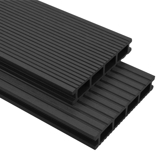 WPC Decking Boards with Accessories 30 m² 2.2 m Anthracite