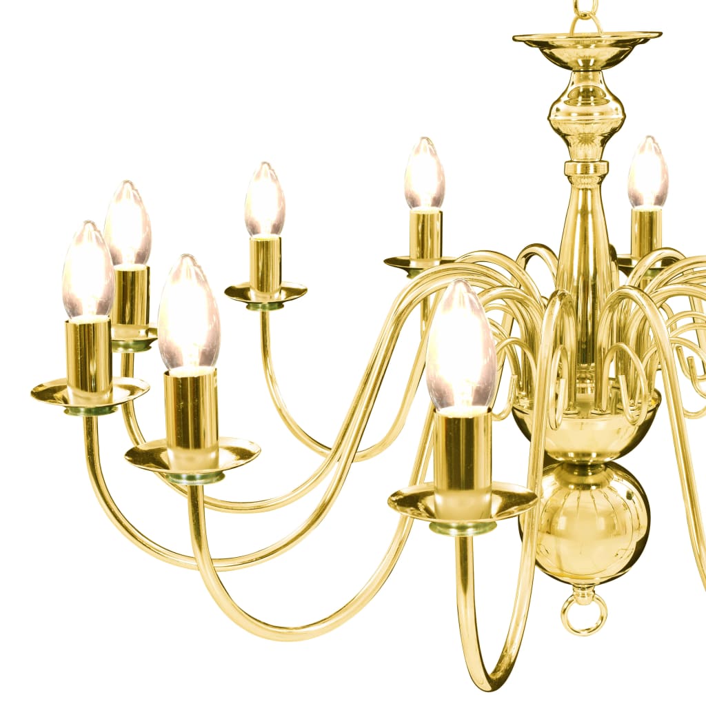 Chandelier Golden 12 x E14 Bulbs